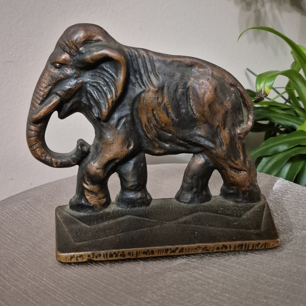 Vintage bronze elephant